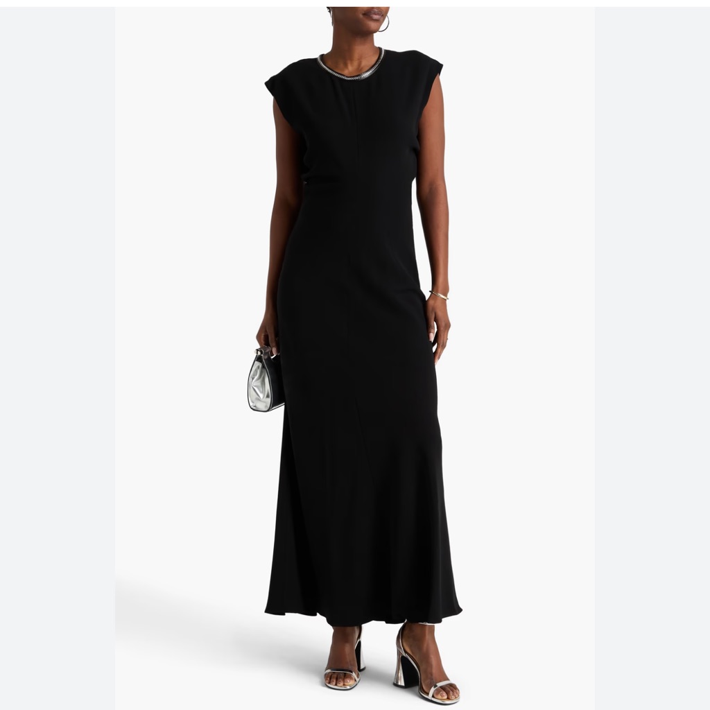 Rag & Bone Sleek Black Crepe Maxi Dress
